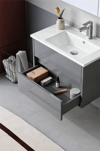 Orka Arno 65 cm Bazalt Gri Banyo Dolabı Alt Modül ve Lavabo (Çekmeceli) , 5008766