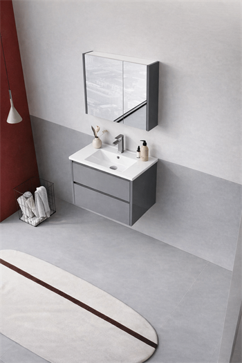 Orka Arno 65 cm Bazalt Gri Banyo Dolabı Takımı (Çekmeceli) , 5008772