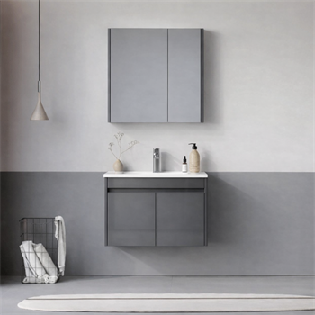 Orka Arno 65 cm Bazalt Gri Banyo Dolabı Takımı (Kapaklı) , 5008775