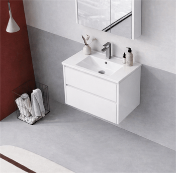 Orka Arno 65 cm Parlak Beyaz Banyo Dolabı Alt Modül ve Lavabo (Çekmeceli) , 5008768