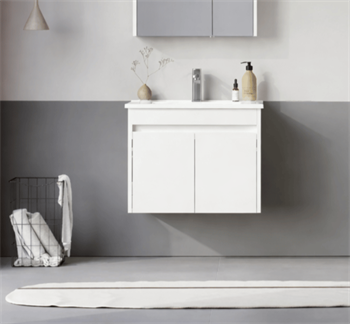 Orka Arno 65 cm Parlak Beyaz Banyo Dolabı Alt Modül ve Lavabo (Kapaklı) , 5008771