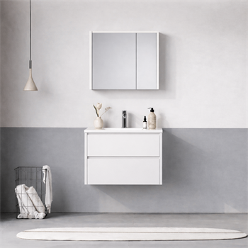 Orka Arno 65 cm Parlak Beyaz Banyo Dolabı Takımı (Çekmeceli) , 5008774