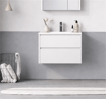 Orka Arno 65 cm Parlak Beyaz Banyo Dolabı Alt Modül ve Lavabo (Çekmeceli) , 5008768
