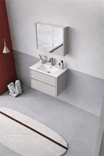 Orka Arno 65 cm Parlak Kaşmir Banyo Dolabı Takımı (Çekmeceli) , 5008773