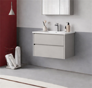 Orka Arno 65 cm Parlak Kaşmir Banyo Dolabı Alt Modül ve Lavabo (Çekmeceli) , 5008767