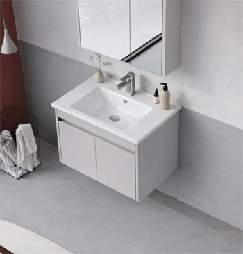 Orka Arno 65 cm Parlak Kaşmir Banyo Dolabı Alt Modül ve Lavabo (Kapaklı) , 5008770