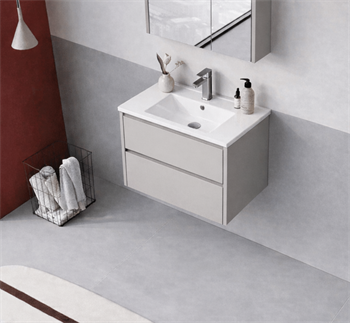 Orka Arno 65 cm Parlak Kaşmir Banyo Dolabı Alt Modül ve Lavabo (Çekmeceli) , 5008767