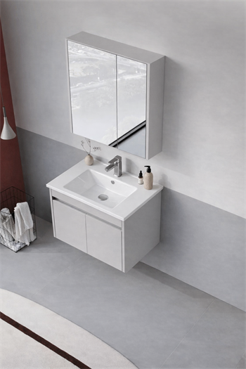 Orka Arno 65 cm Parlak Kaşmir Banyo Dolabı Takımı (Kapaklı) , 5008776