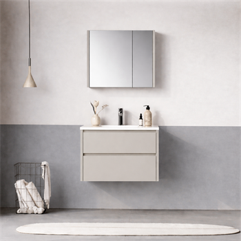 Orka Arno 65 cm Parlak Kaşmir Banyo Dolabı Takımı (Çekmeceli) , 5008773