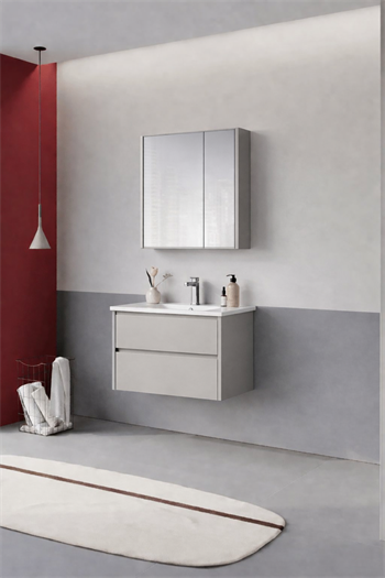 Orka Arno 65 cm Parlak Kaşmir Banyo Dolabı Takımı (Çekmeceli) , 5008773