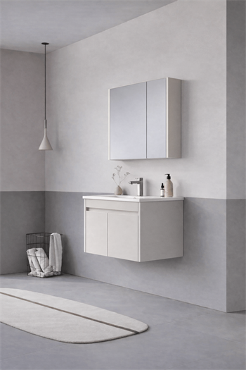 Orka Arno 65 cm Parlak Kaşmir Banyo Dolabı Takımı (Kapaklı) , 5008776