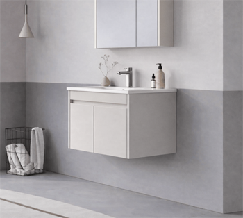 Orka Arno 65 cm Parlak Kaşmir Banyo Dolabı Alt Modül ve Lavabo (Kapaklı) , 5008770