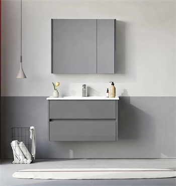 Orka Arno 85 cm Bazalt Gri Banyo Dolabı Takımı (Çekmeceli) , 5008784