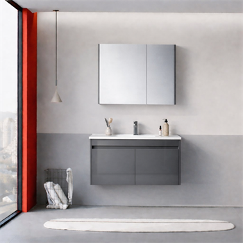 Orka Arno 85 cm Bazalt Gri Banyo Dolabı Takımı (Kapaklı) , 5008787