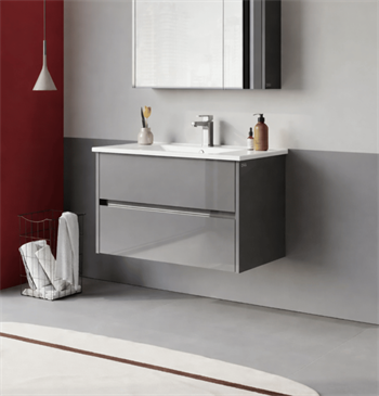 Orka Arno 85 cm Bazalt Gri Banyo Dolabı Alt Modül ve Lavabo (Çekmeceli) , 5008778