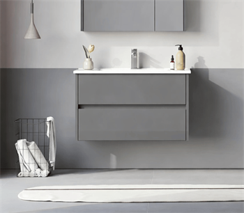 Orka Arno 85 cm Bazalt Gri Banyo Dolabı Alt Modül ve Lavabo (Çekmeceli) , 5008778