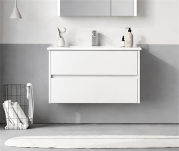Orka Arno 85 cm Parlak Beyaz Banyo Dolabı Alt Modül ve Lavabo (Çekmeceli) , 5008780