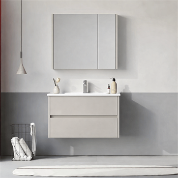 Orka Arno 85 cm Parlak Kaşmir Banyo Dolabı Takımı (Çekmeceli) , 5008785