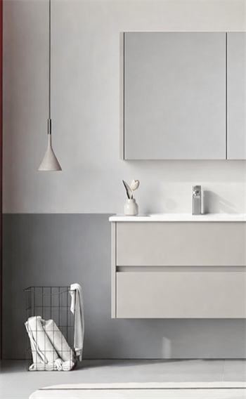 Orka Arno 85 cm Parlak Kaşmir Banyo Dolabı Takımı (Çekmeceli) , 5008785