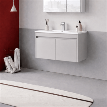Orka Arno 85 cm Parlak Kaşmir Banyo Dolabı Alt Modül ve Lavabo (Kapaklı) , 5008782