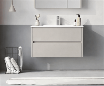 Orka Arno 85 cm Parlak Kaşmir Banyo Dolabı Alt Modül ve Lavabo (Çekmeceli) , 5008779