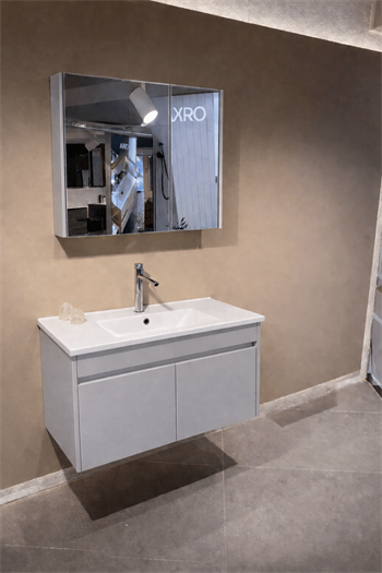 Orka Arno 85 cm Parlak Kaşmir Banyo Dolabı Takımı (Kapaklı) , 5008788