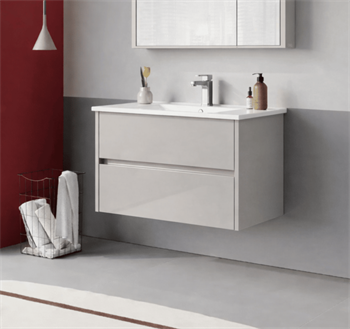 Orka Arno 85 cm Parlak Kaşmir Banyo Dolabı Alt Modül ve Lavabo (Çekmeceli) , 5008779