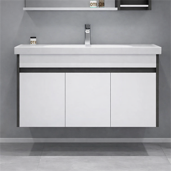 Orka Aydos 100 cm Retro Gümüş/Beyaz Banyo Dolabı Alt Modül ve Lavabo, 5005497