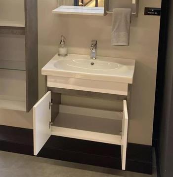 Orka Aydos 65 Cm Retro Gümüş Banyo Dolabı Alt Modül ve Lavabo , 5000968