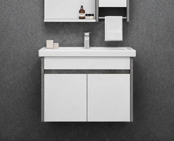 Orka Aydos 65 Cm Retro Gümüş Banyo Dolabı Alt Modül ve Lavabo , 5000968