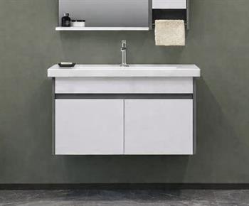 Orka Aydos 85 cm Retro Gümüş/BeyazBanyo Dolabı Alt Modül ve Lavabo, 5000970