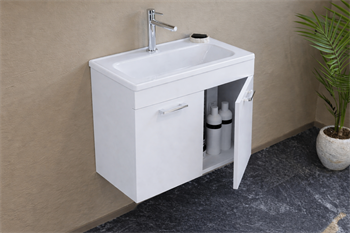 Orka Bafa 60 cm Beyaz Banyo Dolabı Alt Modül ve Lavabo, 5001015
