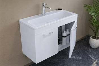 Orka Bafa 80 cm Beyaz Banyo Dolabı Alt Modül ve Lavabo, 5001016