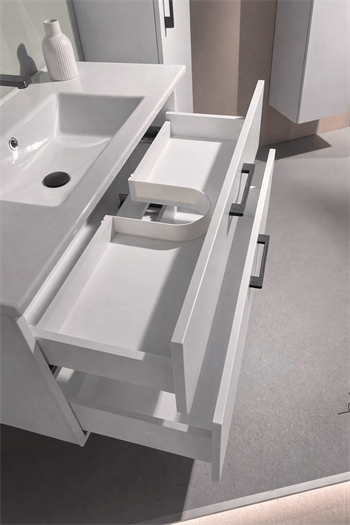 Orka Bari 100 cm Mat Beyaz Banyo Dolabı Alt Modül ve Lavabo, 5006568