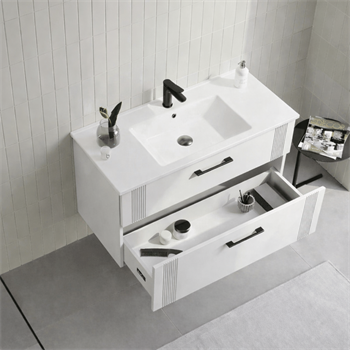 Orka Bari 100 cm Mat Beyaz Banyo Dolabı Alt Modül ve Lavabo, 5006568