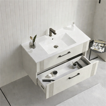 Orka Bari 100 cm Mat Kaşmir Banyo Dolabı Alt Modül ve Lavabo, 5008279