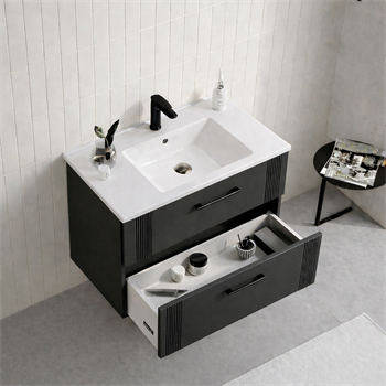 Orka Bari 65 cm Mat Antrasit Banyo Dolabı Alt Modül ve Lavabo, 5006563