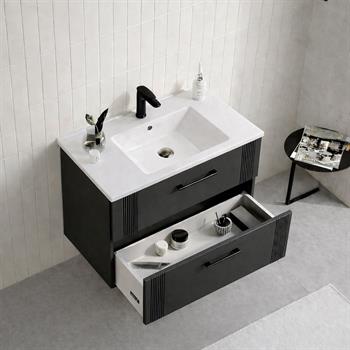 Orka Bari 65 cm Mat Antrasit Banyo Dolabı Takımı (Dolaplı Ayna), 5006587