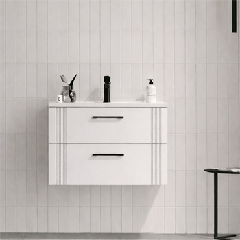 Orka Bari 65 cm Mat Beyaz Banyo Dolabı Alt Modül ve Lavabo, 5006560