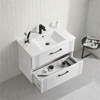 Orka Bari 65 cm Mat Beyaz Banyo Dolabı Alt Modül ve Lavabo, 5006560