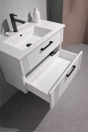 Orka Bari 65 cm Mat Beyaz Banyo Dolabı Takımı (Dolaplı Ayna), 5006584