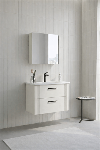 Orka Bari 65 cm Mat Kaşmir Banyo Dolabı Takımı (Dolaplı Ayna) , 5008230