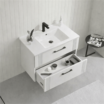 Orka Bari 65 cm Mat Kaşmir Banyo Dolabı Alt Modül ve Lavabo, 5008269