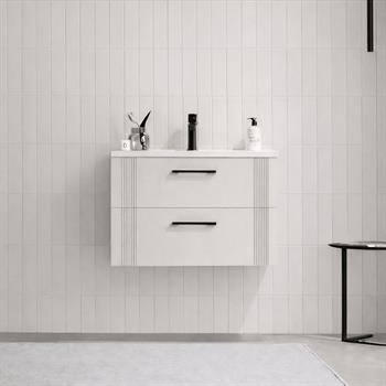 Orka Bari 65 cm Mat Kaşmir Banyo Dolabı Takımı (Dolaplı Ayna) , 5008230