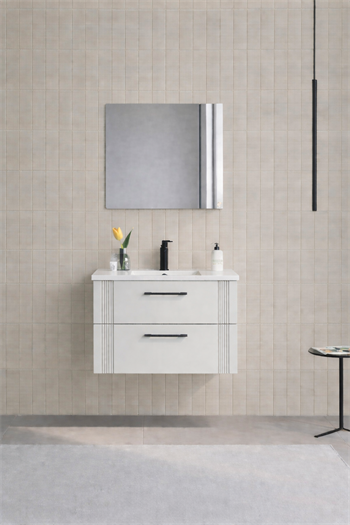 Orka Bari 65 cm Mat Kaşmir Banyo Dolabı Takımı (Dolaplı Ayna) , 5008230