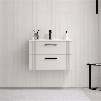 Orka Bari 65 cm Mat Kaşmir Banyo Dolabı Alt Modül ve Lavabo, 5008269