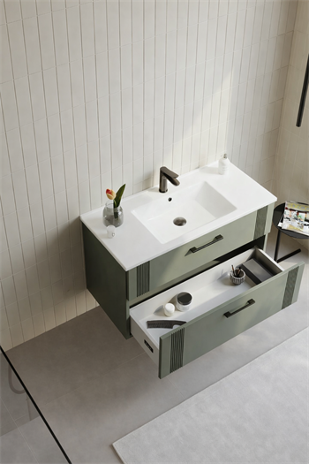 Orka Bari Banyo Dolabı Takımı, 100 cm, Mat Soft Yeşil (Dolaplı Ayna), 5006593