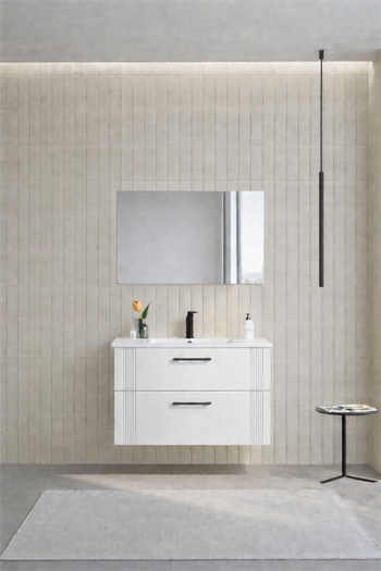 Orka Bari Banyo Dolabı Takımı, 85 cm, Mat Beyaz (Dolaplı Ayna), 5006588