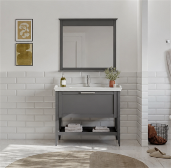 Orka Bastle Banyo Dolabı Takımı, 100 cm, Mat Gri, 5002558