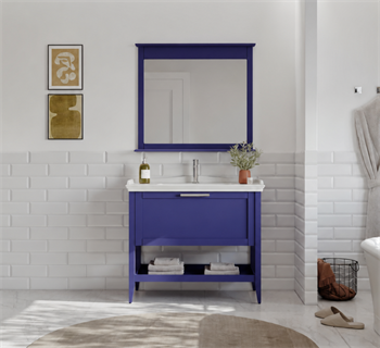 Orka Bastle Banyo Dolabı Takımı, 100 cm, Mat Lacivert, 5002321